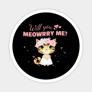 Funny Cat Bride Magnet